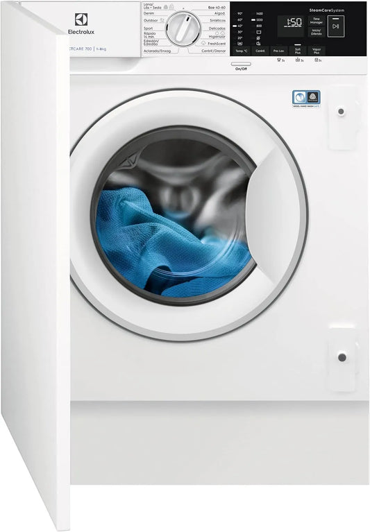 Electrolux lave-linge EN7F4842OF, Vapeur, intégrée à à à chargement frontal 8 kg 1400 tr/min Programme Rapide