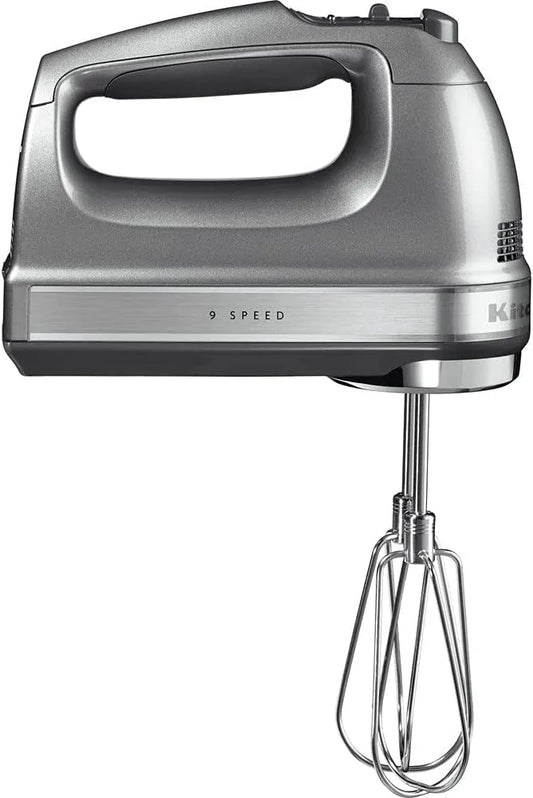 KitchenAid mixeur, puissance 85 W, Soft Start et écran LED, fouet ballon, finition argentée, Batteur électrique 9 niveaux de vitesse