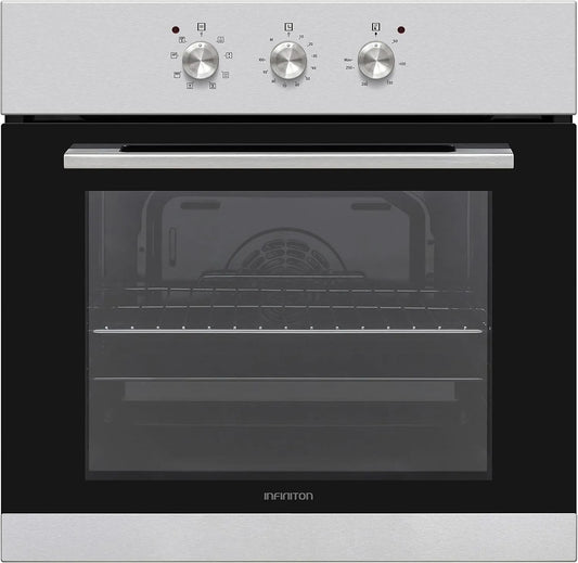 Four électrique B698 INFINITON, multifonction inox 70 litres 3000 W 60 cm de hauteur 8 fonctions Double vitrage classe énergétique A