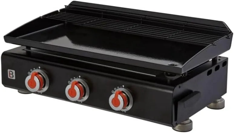 Plaque de cuisson, Surface de cuisson 67 x 34 cm, puissance 7,5 kW, Plancha Silvia II G 3 Feux Brasero, 3 brûleurs, Jusqu'à 10 convives