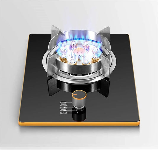 Gaz Intégrée Poêle À, 7. 0kw Neuf Brûleur D'incendie De Chambre, Avec 1 Brûleur, largeur 32cm, Verre Trempé, Facile À Nettoyer, Avec Ffd Protection