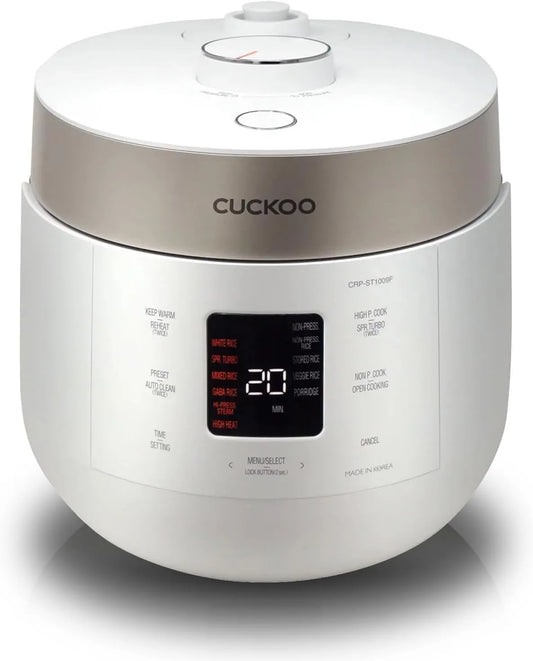 Modèle Cuiseur à riz et chauffe-riz pour 6 tasses CRP-ST0609FW CUCKOO, 12 tasses, 16 options de menu, 3 guides, non cuites