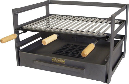 Barbecue, dimensions 72 x 41 x 35 cm, Imex El Zorro, Design Robuste et Compact pour barbecues en Plein air, Tiroir avec Grille Inoxydable