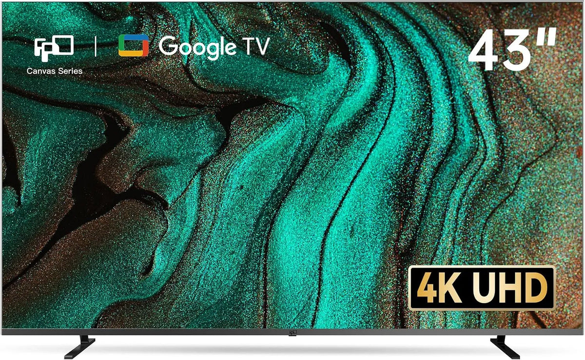 Smart TV FPD, 4K UHD Télévision avec Dolby Vision, 4K 60Hz HDMI, Dolby Atmos, Google OS, Idéal pour Salon, 43 Pouces, largeur 108cm, HDR
