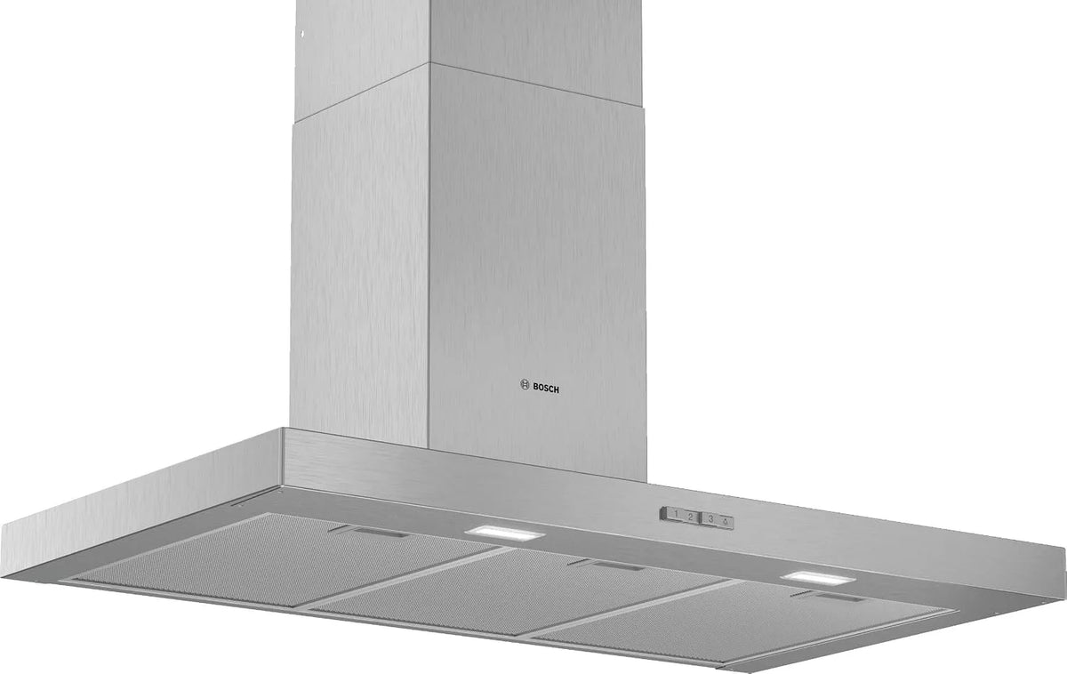 Bosch Hotte murale Série 2, 1 moteur DWB94BC50, largeur 90 cm, 3 niveaux de vitesse d'aspiration, Inox