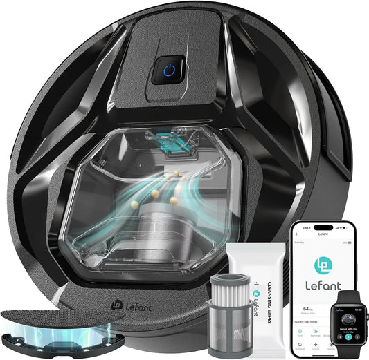 Aspirateur robot M320 Lefant, Évitement Précis des Obstacles, Idéal pour Les Poils d'animaux, Contrôle App, WiFi, Laveur, 6000Pa d'Aspiration, Alexa