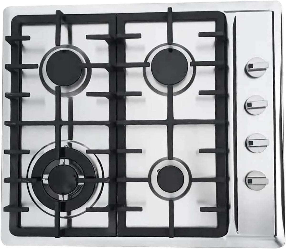 Plaque de cuisson, de Cuisson Gaz 4 Feux Encastré Gaziniere Gaz Acier Inoxydable Gaz Naturel Cuisiniere