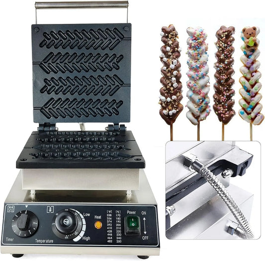 Gaufres à tige de blé avec revêtement antiadhésif Machine à, gaufrer électrique commerciale à tige de blé 30 x 36 x 24 cm