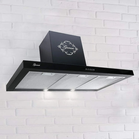 Hotte aspirante, 3 niveaux de vitesse, 1000m³/h, 2 Filtres métalliques, Recirculation possible, 461 BL murale 70 cm, 3 niveaux de vitesse, LED