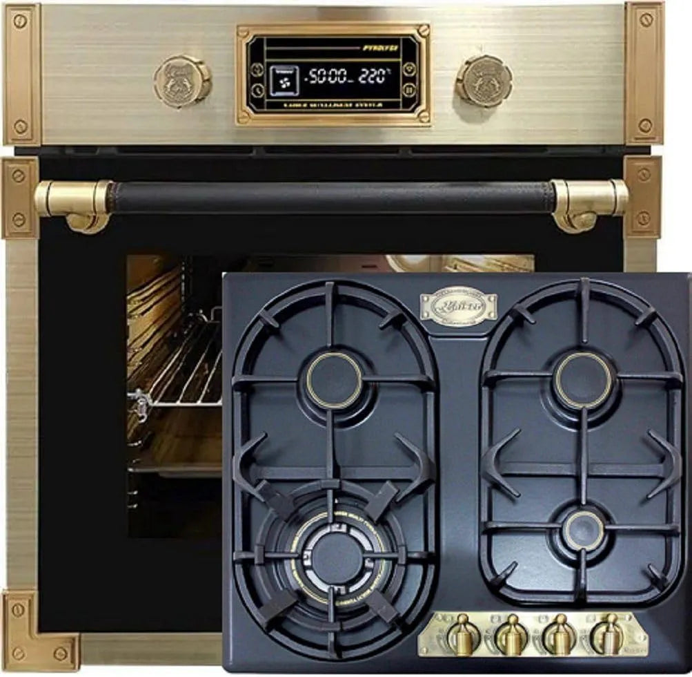 Four EH 6427 AD KG 6325 Kaiser Kit, capacité 73 L 60 cm + cuisinière à gaz encastrable 60 cm, 4 nombre de zones de cuisson, Em encastrable