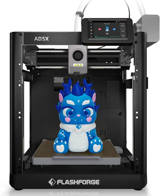 Imprimante AD5X 600mm/s FLASHFORGE, Impression Rapide 600mm, 3D, Impression 4 Couleurs avec IFS, Taille 220×220×220mm, 300°C Extrudeuse Direct