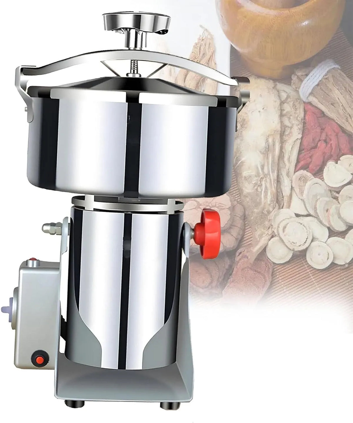 Modèle Grains éLectrique 1500Grams Moulin à, Grains en Acier Inoxydable, éPices, Herbes, CéRéAles, Café, Aliments Secs